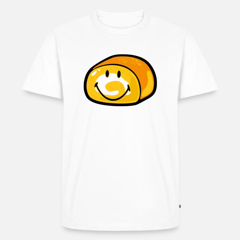 Smiley Bread - Männer Premium Bio T-Shirt - Weiß