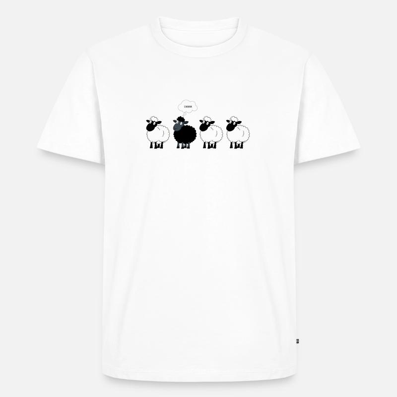 Das schwarze Schaf - Männer Premium Bio T-Shirt - Weiß