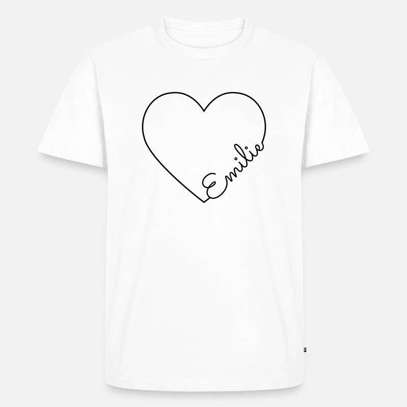 Emilie Name - Männer Premium Bio T-Shirt - Weiß