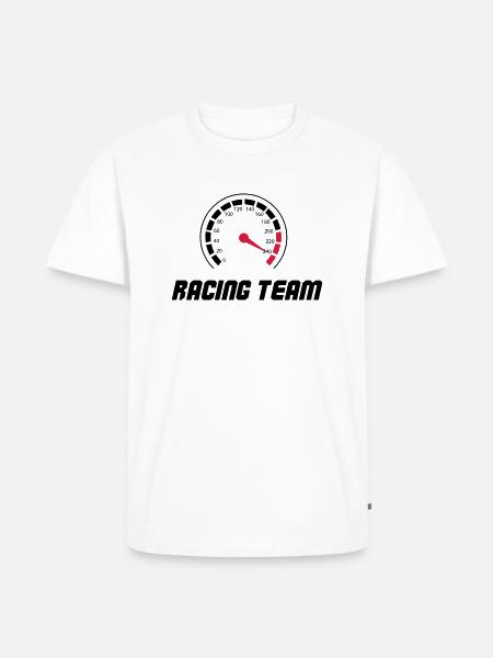 tacho racing team - Männer Premium Bio T-Shirt - Weiß