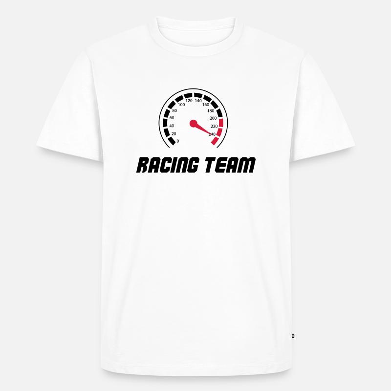 tacho racing team - Männer Premium Bio T-Shirt - Weiß