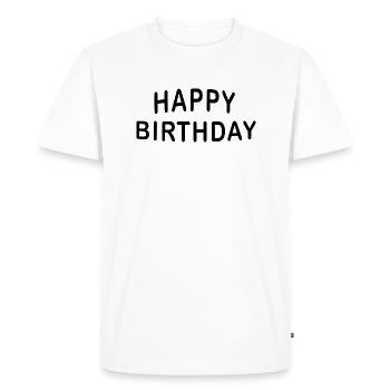 HAPPY BIRTHDAY UNI - T-shirt Premium bio Homme - blanc - Devant - Nico (187cm)