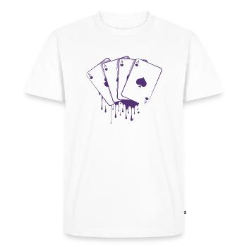 Carte de Poker Jeu de cartes - T-shirt Premium bio Homme - blanc - Devant - Nico (187cm)