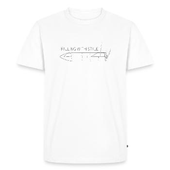 Starship Falling with style - Men's Premium Organic T-Shirt - white - Front - Nico (187cm)