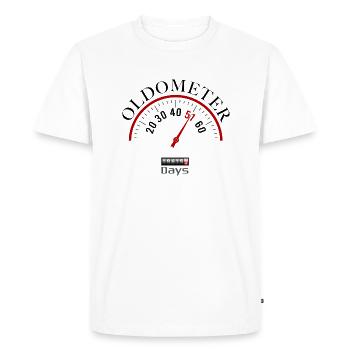 oldometer 51st birthday - Men's Premium Organic T-Shirt - white - Front - Nico (187cm)