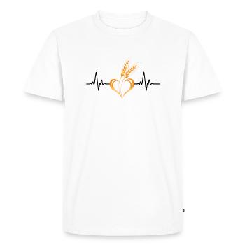 Love cereals with heart rate - Men's Premium Organic T-Shirt - white - Front - Nico (187cm)