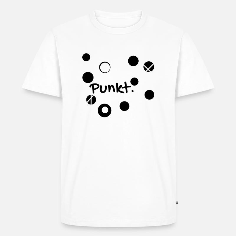 Black Dots - Männer Premium Bio T-Shirt - Weiß