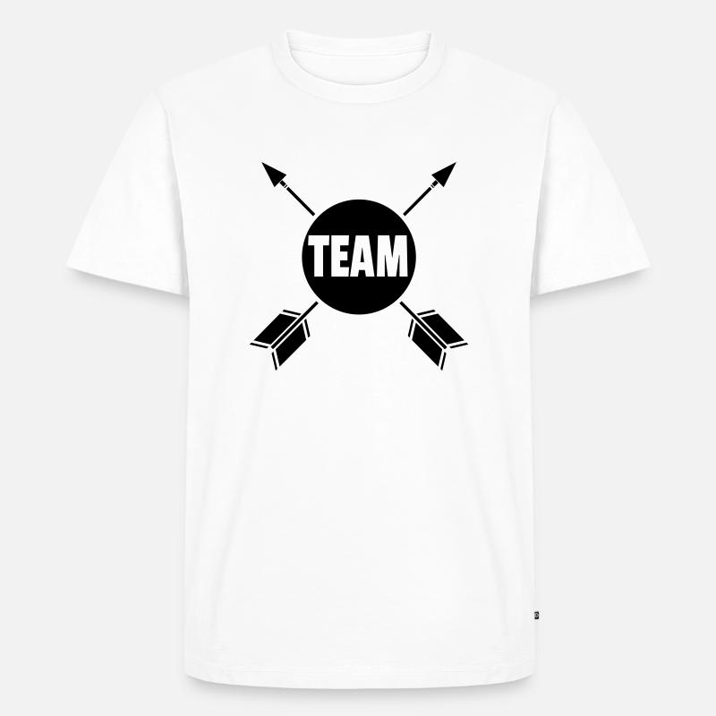 Team! - Männer Premium Bio T-Shirt - Weiß