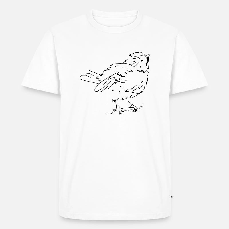 Spatz - Männer Premium Bio T-Shirt - Weiß