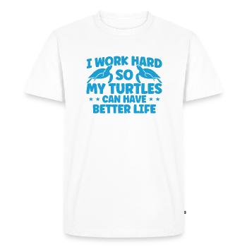 Sea turtles Sea turtles Turtles - Men's Premium Organic T-Shirt - white - Front - Nico (187cm)