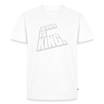 jesus is king quote - Men's Premium Organic T-Shirt - white - Front - Nico (187cm)