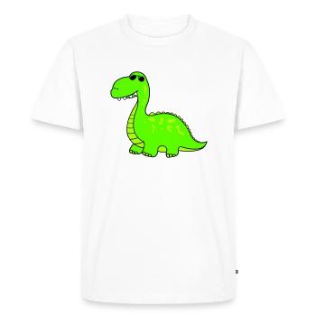 cool dino - Men's Premium Organic T-Shirt - white - Front - Nico (187cm)