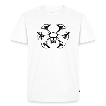 drone - T-shirt Premium bio Homme - blanc - Devant - Nico (187cm)