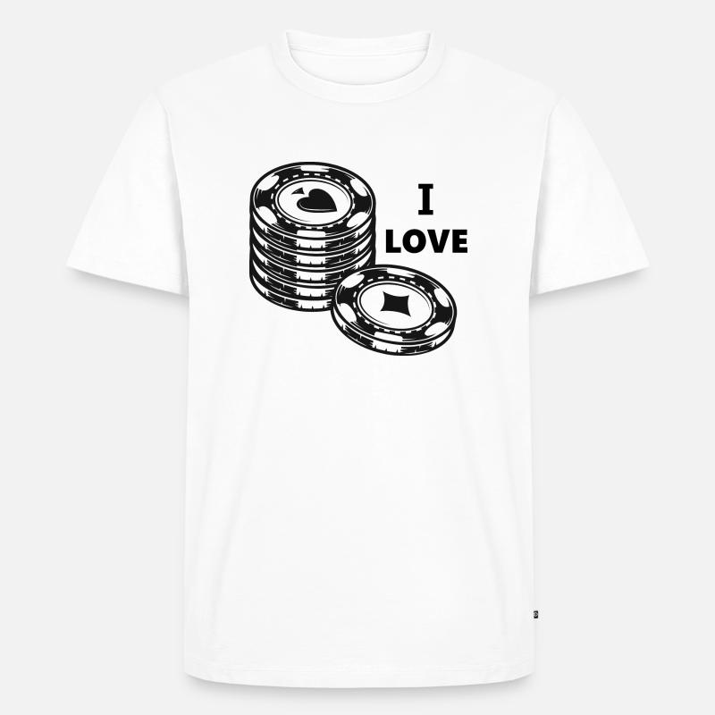 boardgame chess backgammon game night - Männer Premium Bio T-Shirt - Weiß