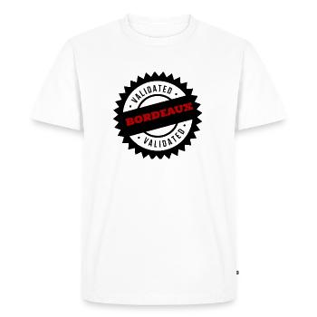 Bordeaux c'est validé - T-shirt Premium bio Homme - blanc - Devant - Nico (187cm)