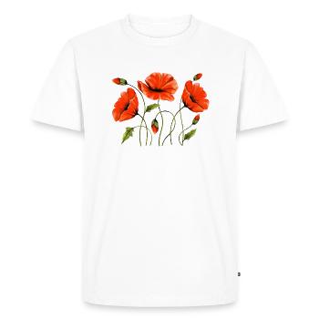Flowers - Men's Premium Organic T-Shirt - white - Front - Nico (187cm)