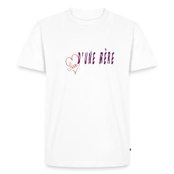 l'amour d'une mère - T-shirt Premium bio Homme - blanc - Devant - Nico (187cm)