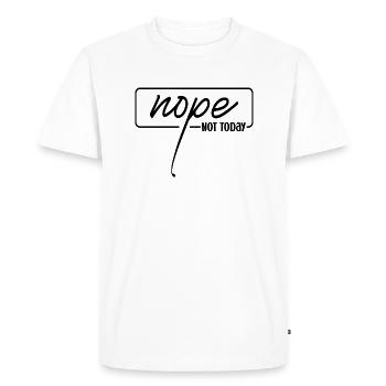 Non, pas aujourd’hui - T-shirt Premium bio Homme - blanc - Devant - Nico (187cm)