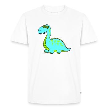 Dino Cool - Men's Premium Organic T-Shirt - white - Front - Nico (187cm)