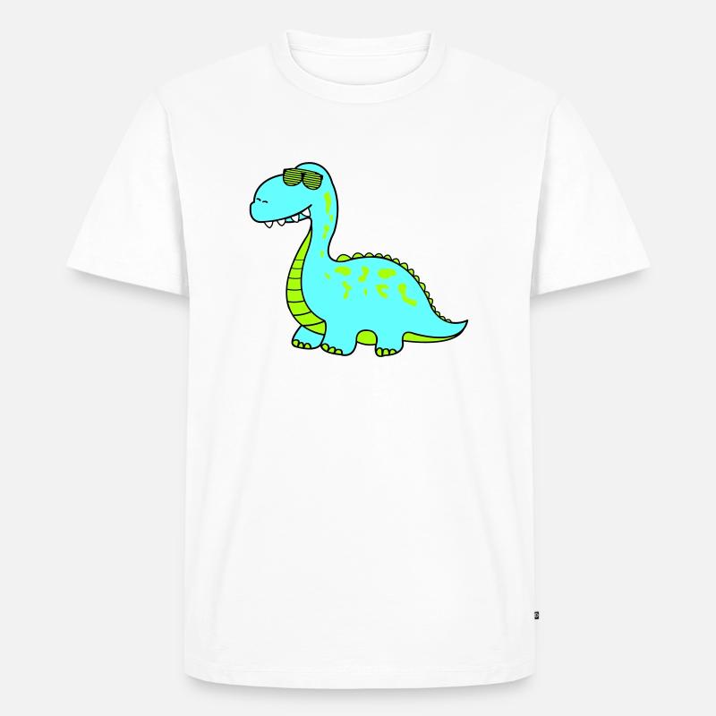 dino cool - Männer Premium Bio T-Shirt - Weiß