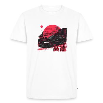 Black Lancer Evo | Classic JDM - Men's Premium Organic T-Shirt - white - Front - Nico (187cm)