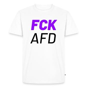 fck et - T-shirt Premium bio Homme - blanc - Devant - Nico (187cm)
