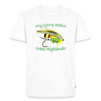 Green Highlander - Men's Premium Organic T-Shirt - white - Front - Nico (187cm)