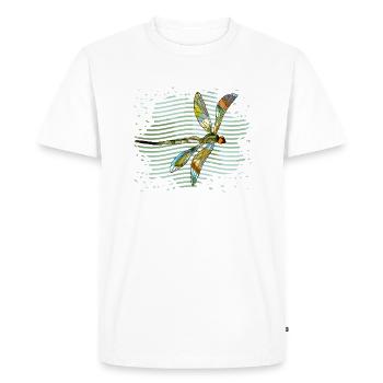 Dragonfly - Men's Premium Organic T-Shirt - white - Front - Nico (187cm)