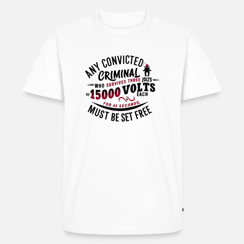 Electric Justice: Freiheit oder Schicksal? - Männer Premium Bio T-Shirt - Weiß