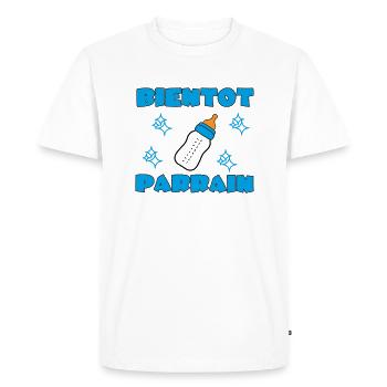 SOON TO BE A GODFATHER - Men's Premium Organic T-Shirt - white - Front - Nico (187cm)