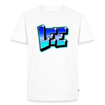 Graffiti name LEE by Max le Tagueur - Men's Premium Organic T-Shirt - white - Front - Nico (187cm)