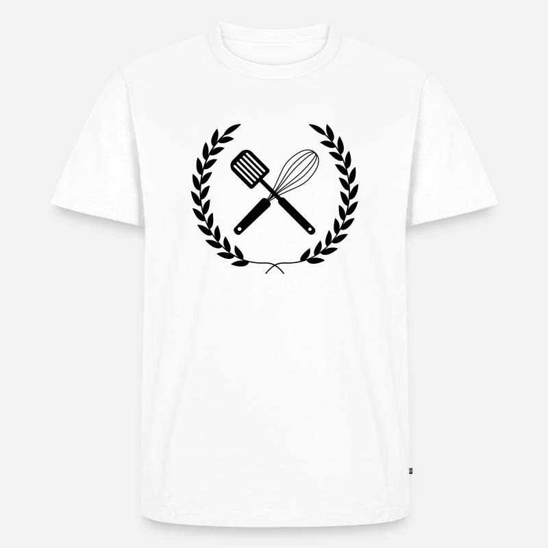 Pro Chef Logo - Männer Premium Bio T-Shirt - Weiß