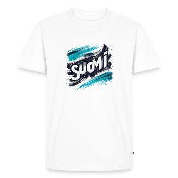 Suomi Finlande Finlande - T-shirt Premium bio Homme - blanc - Devant - Nico (187cm)