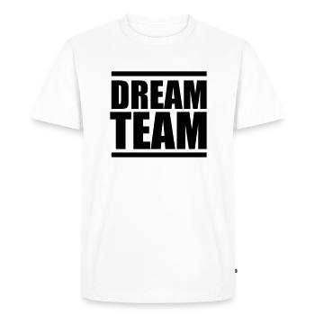 Équipe de rêve - T-shirt Premium bio Homme - blanc - Devant - Nico (187cm)