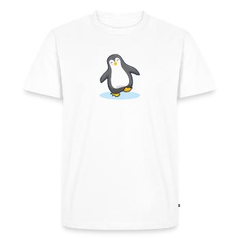 Penguins Ate My Homework - Penguin Bird Watcher - Men's Premium Organic T-Shirt - white - Front - Nico (187cm)