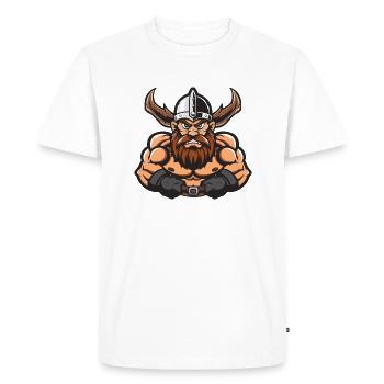 Bande dessinée viking - T-shirt Premium bio Homme - blanc - Devant - Nico (187cm)