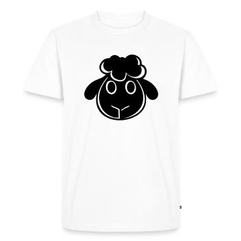 Black Sheep Face Head Small Cute Cute - Men's Premium Organic T-Shirt - white - Front - Nico (187cm)