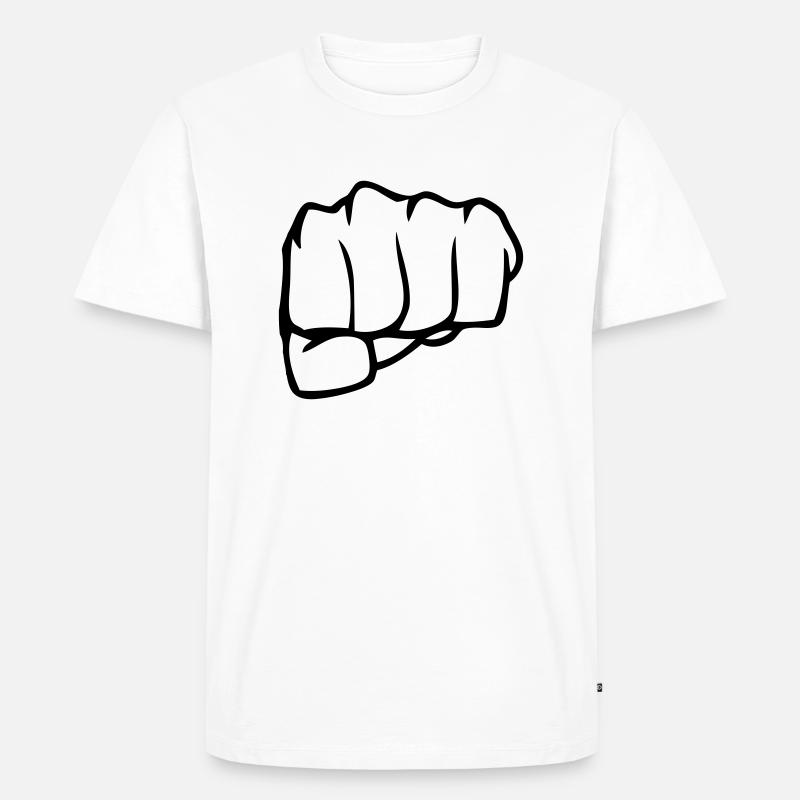faust - Männer Premium Bio T-Shirt - Weiß