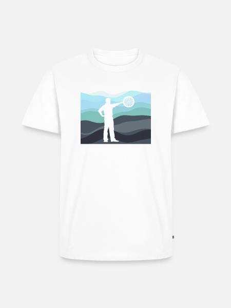 Darts Dartpfeile Dartsport - Männer Premium Bio T-Shirt - Weiß