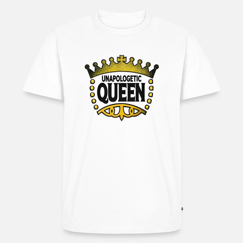 Unverfrorene Königin - Männer Premium Bio T-Shirt - Weiß