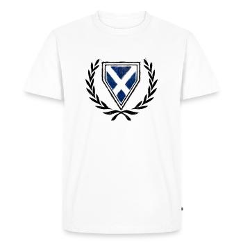 Manteau de l'Ecosse des bras (Ecosse) - T-shirt Premium bio Homme - blanc - Devant - Nico (187cm)