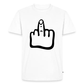 main, doigt g1 - T-shirt Premium bio Homme - blanc - Devant - Nico (187cm)