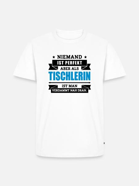 Funshirt Tischlerin - Männer Premium Bio T-Shirt - Weiß