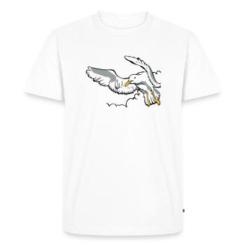 Seagull - Men's Premium Organic T-Shirt - white - Front - Nico (187cm)