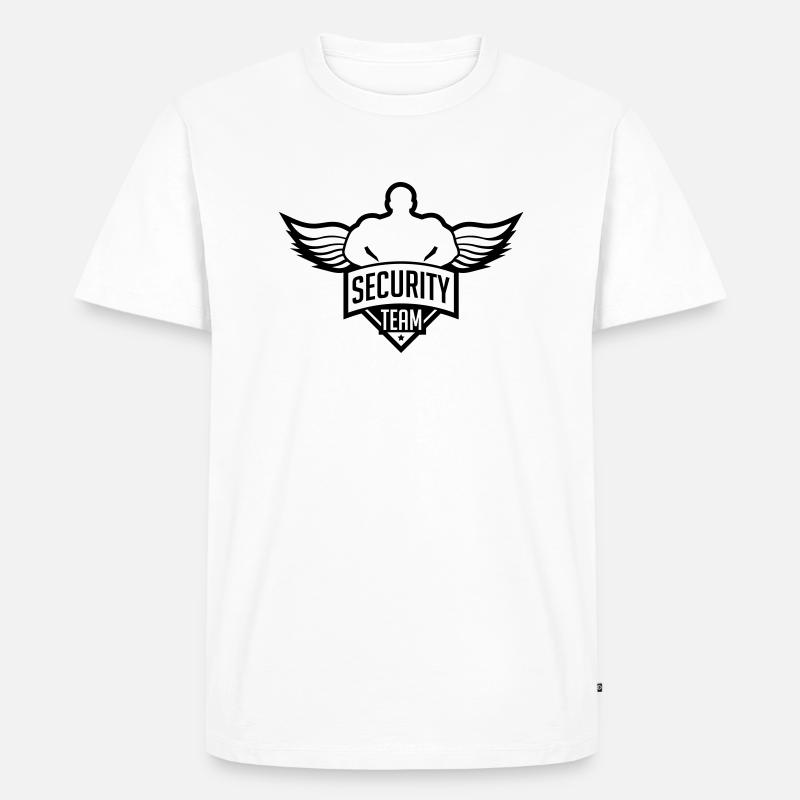 security_team_py1 - Männer Premium Bio T-Shirt - Weiß