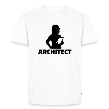 Architect - Men's Premium Organic T-Shirt - white - Front - Nico (187cm)