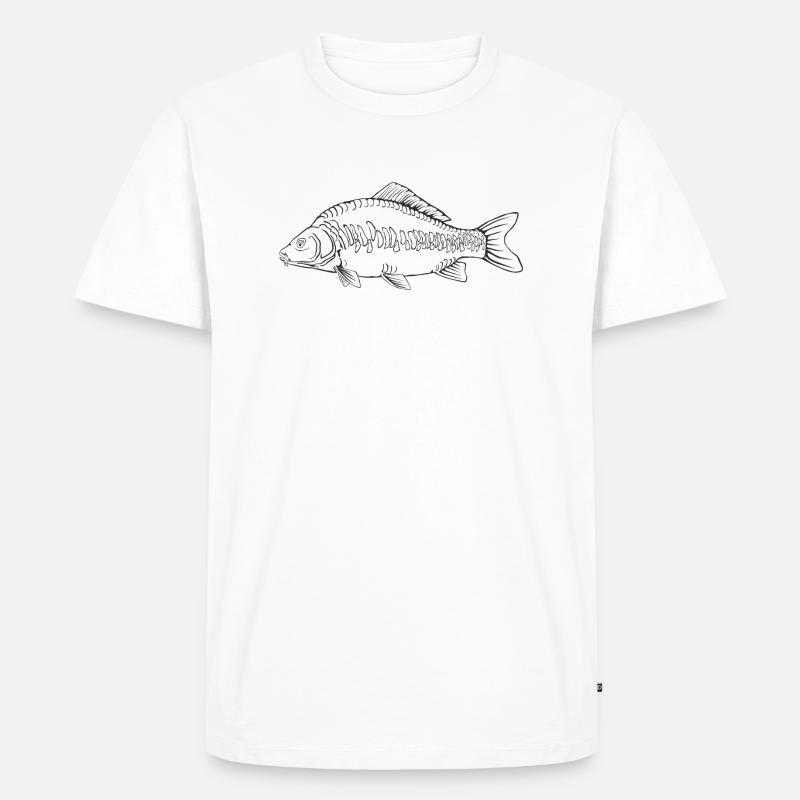 Karpfen 1 - Männer Premium Bio T-Shirt - Weiß