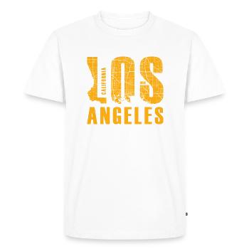 Los Angeles California - Men's Premium Organic T-Shirt - white - Front - Nico (187cm)