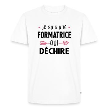 Je Suis Une Formatrice Qui Déchire Cadeau Drôle - T-shirt Premium bio Homme - blanc - Devant - Nico (187cm)
