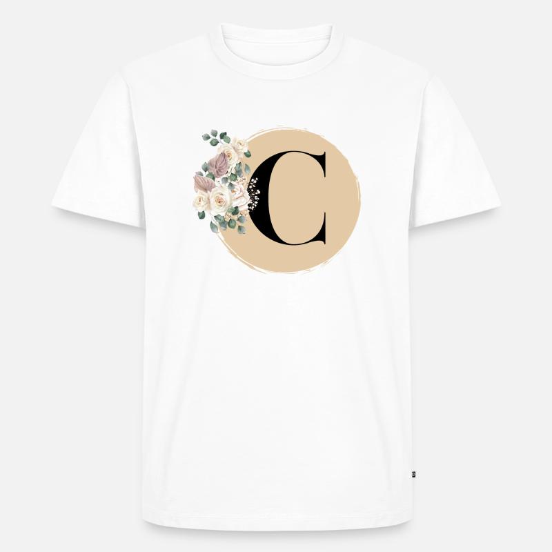Buchstabe C - Männer Premium Bio T-Shirt - Weiß